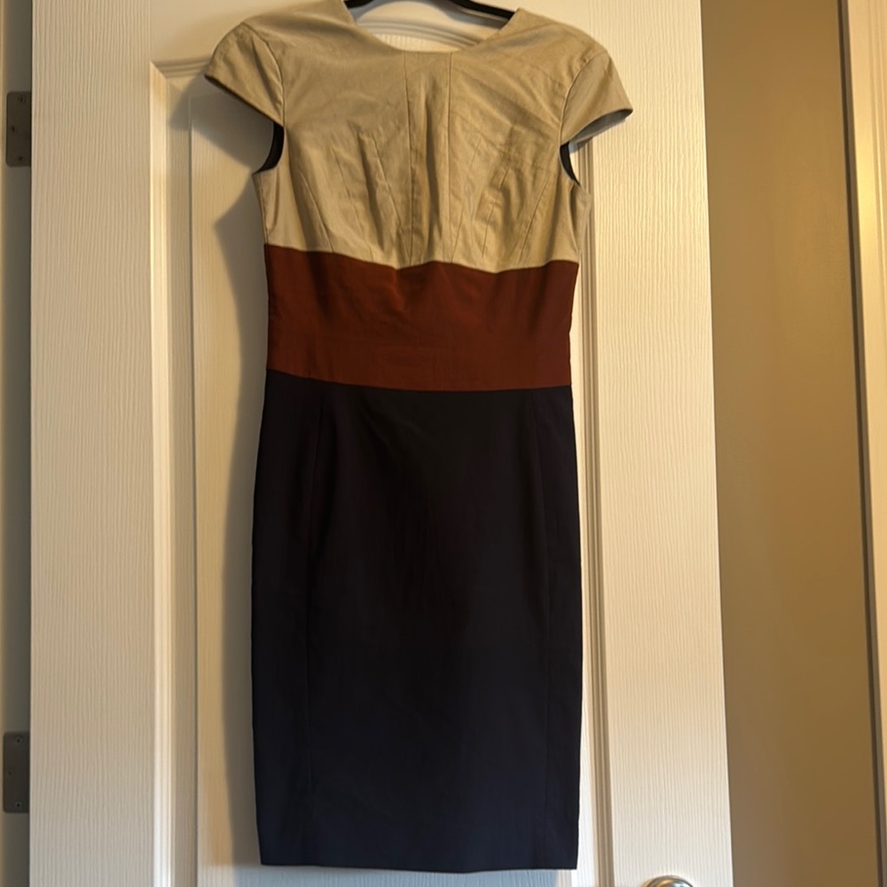 Judith & Charles Elegant Color Block Dress